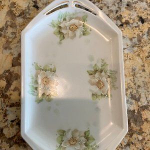 Hand Painted Dish with Flowers